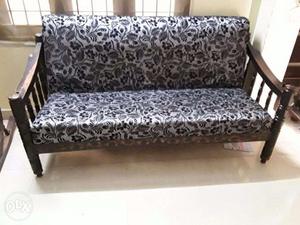 Wooden Sofa Set (one 3 seater + two single seaters)