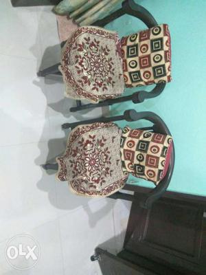 Wooden chairs.. one set including two piece..