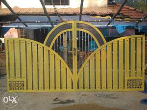 Yellow Metal House Gate