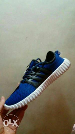 Blue And Black Adidas Running Shoe