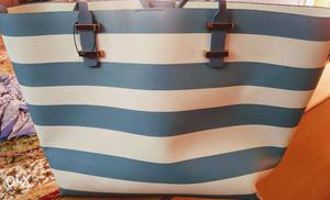 Brand new Two toned striped Tote Bag