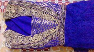 Brown And Blue Traditional Dress