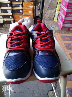 Child's Blue-and-red Low Top Sneakers
