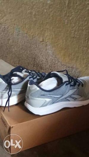 Gray-and-white Running Shoes