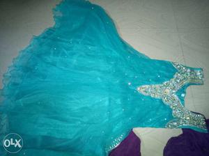 New sky blue colour dresss its very looking nice