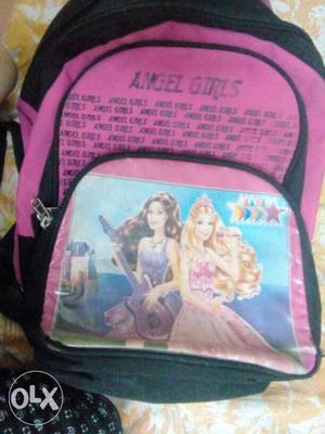 Pink And Black Barbie Backpack
