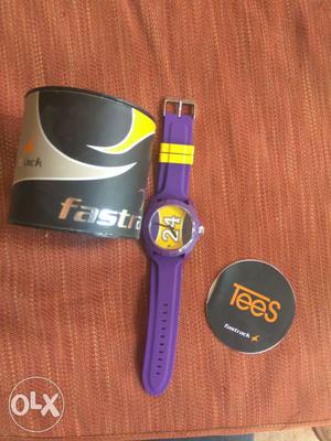 Purple Fastrak Watch With Case (unused,new) 100 % original