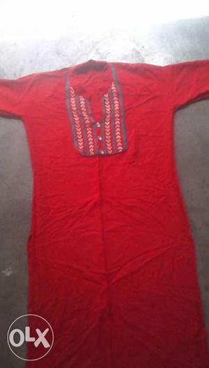 Red Split Neckline Mini Dress