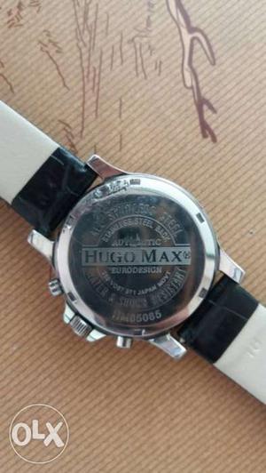 Round Silver Hugo Max Watch