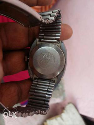 Silver Bracelet Round Watch