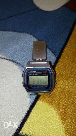 Silver Casio Digital Watch