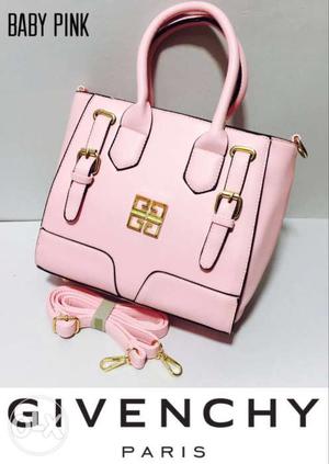 Women's Pink Leather Givenchy Paris Tote Bag