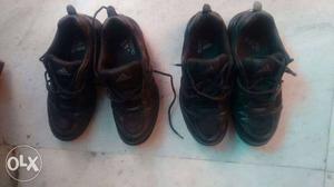 2 pair Adidas black colour shoes in very good