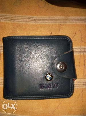 Black Leather BMW Bi-fold Wallet