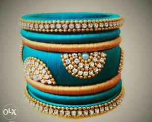 Blue Thread bangles