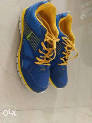 Blue-and-yellow Athletic Shoes
