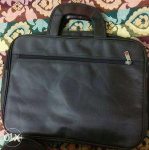 Brand new black rexine hand bag with multiple