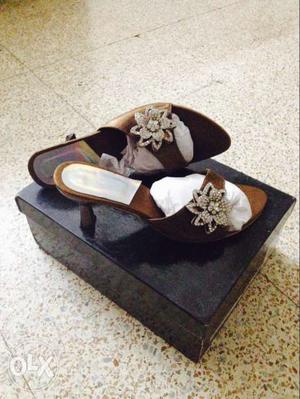 Brand new sandal with stone work size 8/ 38.