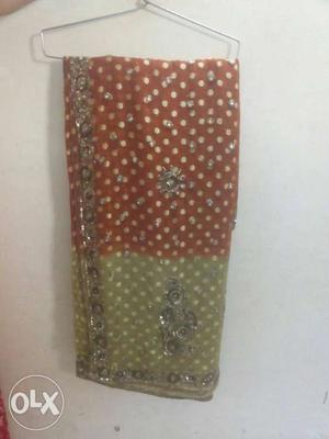 Brown And Green Dupatta