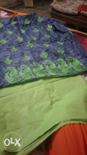 Green And Blue Textile