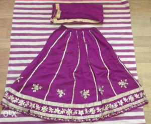It is an attractive antique designer ghagra with
