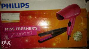 Pink And Black Philips Miss Fresher's Styling Kit Box