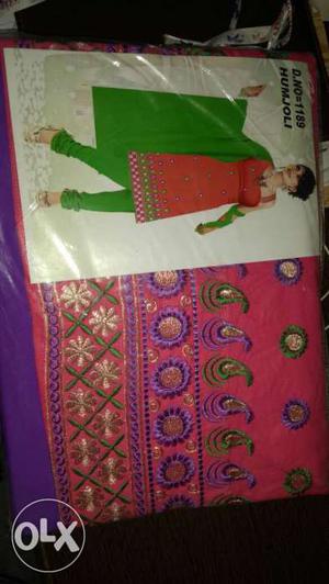 Pink And Green Salwar Kmeez