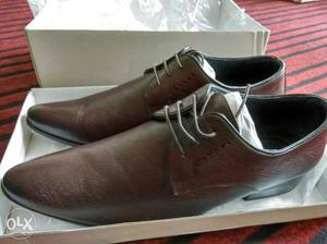 Sealed teakwood leather formal shoes, size 8, few hours old