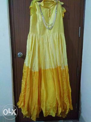 Silky Yellow Golden Dress