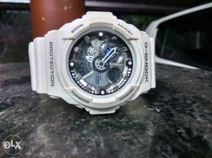 This gshock original watch is pure white with