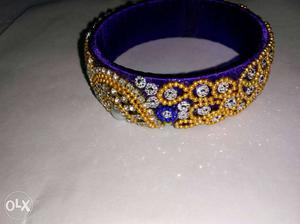 Yellow And Purple Bangle Bracelet