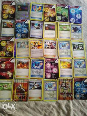 60 Pokémon cards in absolutely good condition.