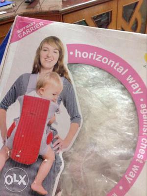Baby's Red And Gray Carrier