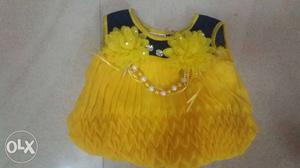 Baby's Yellow Sleeveless Dress