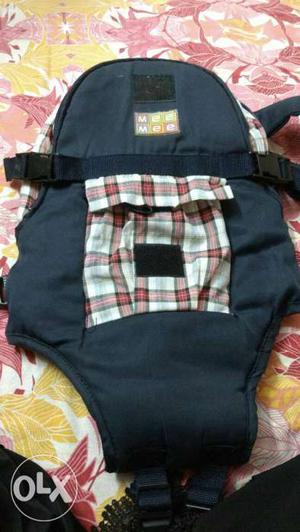 Black, Red And White Plaid Baby Carrier