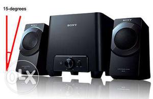 Black Sony 2.1 Speaker System