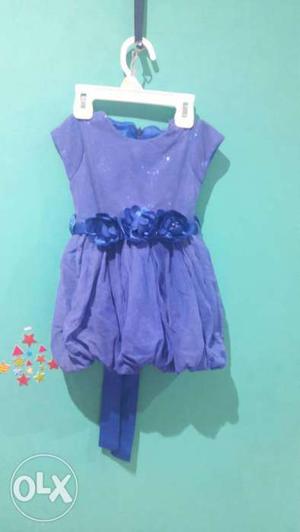 Blue color baby girl frock