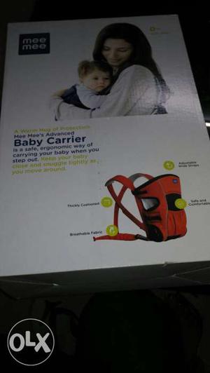 Brand new baby carrier in red color from top
