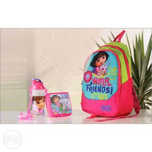 Dora School Bag Lunch box and sling bottle set