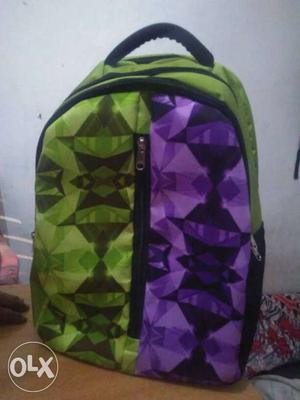 Green, Black, And Green Backpack