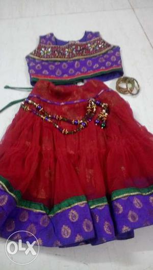 One year baby choli one time used