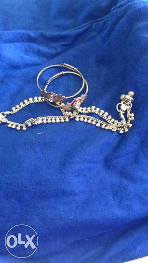 Pure silver payal n bangles for a sweet baby girl
