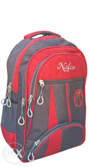 Red And Grey Nafco Backpack