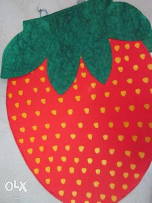 Strawberry fancy dress for kids with cap