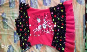 Toddler's Black,yellow And Red Dress