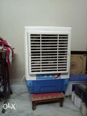 White And Blue Portable Air Cooler