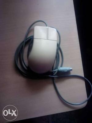 White Corded Computer Mouse