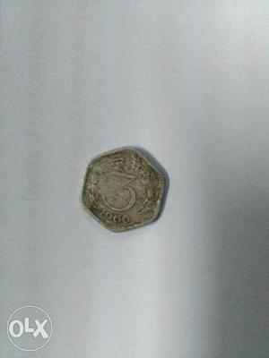 3 Indian Paise Coin