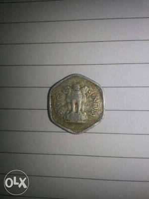 3 paisa antique coin ()