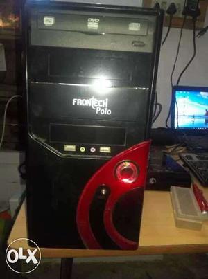 Black And Red Frontech Polo Computer Tower